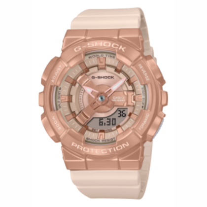 Casio G-Shock GM-S110PG-4A White Resin Band Analog-Digital Women Watch